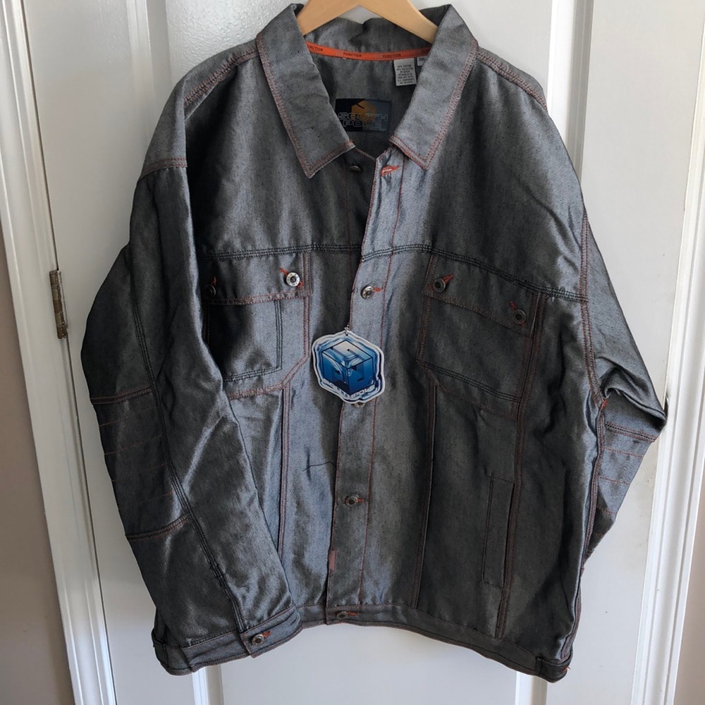 South Pole Men’s Adult Jeans Jacket 2XLSilver NWT